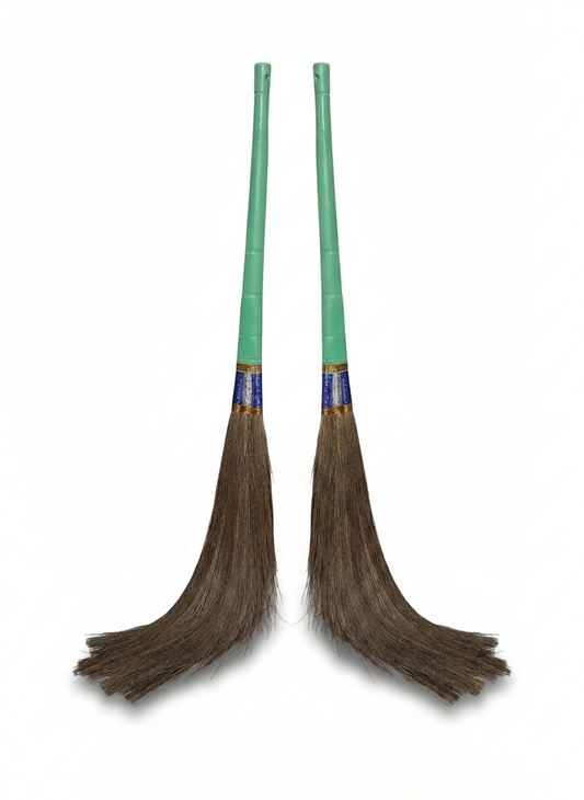 Dusty Might Premium 3-in-1  Design Less Dust Grass Broom  ( Pack Of 2 )